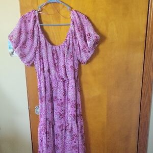 Draper James Pink Puff Sleeve Sundress